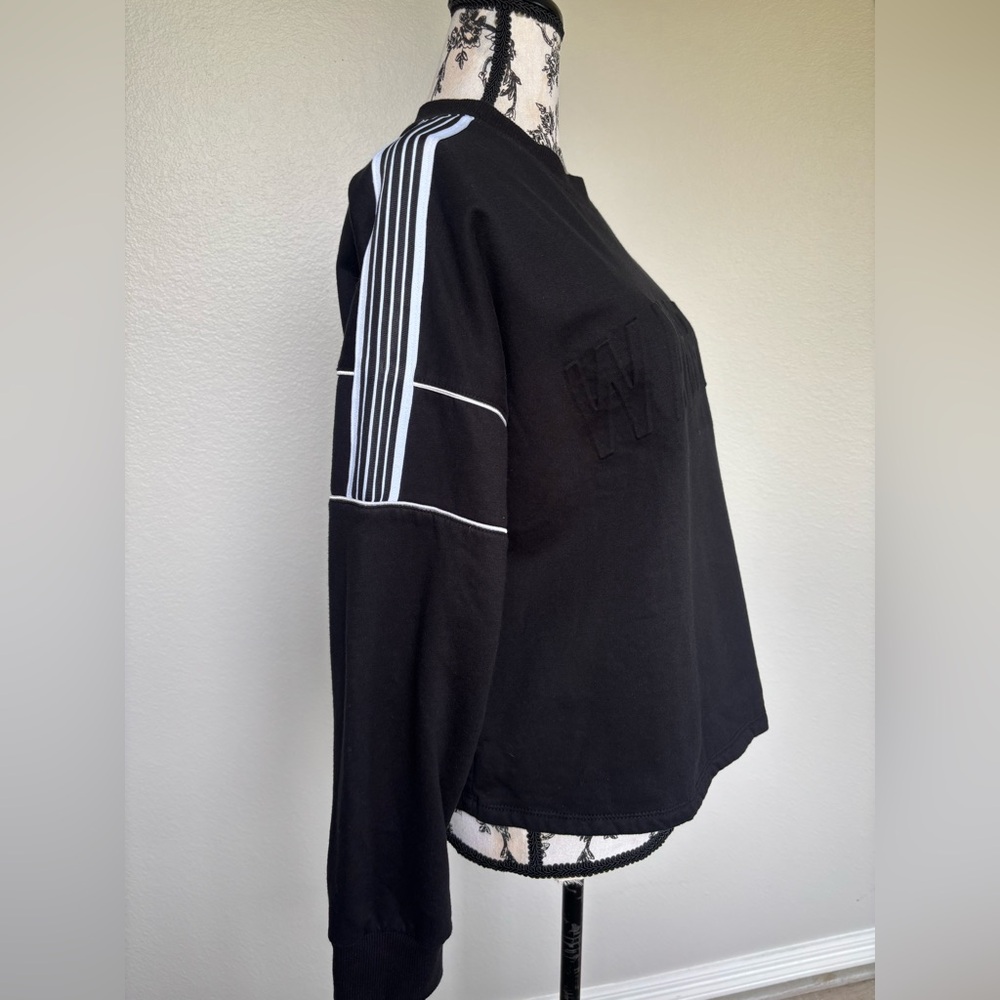Self Esteem Black Crewneck with White Shoulder Stripes - Picture 4 of 9